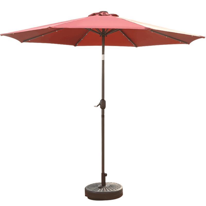 Outdoor Sunshade Outdoor Sunshade Outdoor Terrace Garden Outdoor Umbrella Solar LED Light Stall Umbrella Large Sun Umbrella
