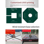 Outdoor Sunshade Umbrella Outdoor Large Garden Courtyard Umbrella Balcony Umbrella Square Stall Large Solar Umbrella Space Aluminum Square 3x4m