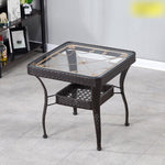 Tea Table Imitation Rattan Chair Balcony Table And Chair Teng Chair Outdoor Table And Chair Coffee 70 Square High 72