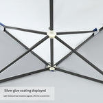 Large Sun Umbrella Commercial Courtyard Umbrella Outdoor Large Stall Umbrella Square Rectangular Umbrella Folded Red 1.8 * 2.2 M (With Base)