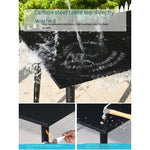 Garden Outdoor Terrace Tables And Chairs Leisure Balcony Tables And Chairs Combination 4 + 1 [Equipped With 90 CM + Aluminum Alloy Square Table]