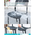 Garden Outdoor Terrace Tables And Chairs Leisure Balcony Tables And Chairs Combination 4 + 1 [Equipped With 90 CM + Aluminum Alloy Square Table]