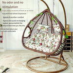 Double Hanging Chair Rattan Chair Balcony Bassinet Chair Bird's Nest Hammock Lazy Hanging Orchid Drop Chair Double Pole Coffee
