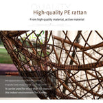 Indoor Cradle Chair Hammock Bedroom Balcony Leisure Bird's Nest Hanging Orchid Rocking Chair Courtyard Swing White Swing + Cushion + Carpet