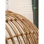 Hanging Basket Chair Bedroom Single Rocking Chair Indoor Balcony Lazy Hanging Chair Thick Line Retro Yellow With Cushion