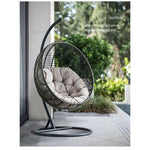 Hanging Chair Hanging Basket Cradle Swing Rocking Chair Outdoor Rattan Chair Household Lazy Net Red Bird's Nest Hanging Chair Dark Gray