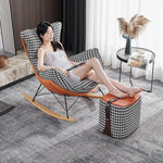 Sofa Chair Reclining Chair Balcony Small Family Lazy Family Living Room Bedroom Thousand Bird Lattice Single Sofa