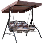 Rocking Chair Recliner Outdoor Swing Balcony Leisure Net Red Cradle Hammock Cradle Rocking Chair Classic Wine Red 3-person Swing