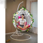 Hanging Chair Swing & Rocking Blue Chair Indoor Hanging Basket Rattan Chair Leisure Rocking Chair Single Coffee Color [super Large]