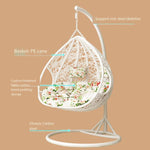 Hanging Chair Outdoor Cane Chair Family Bedroom Indoor Balcony Hammock Cradle Chair Single Armless (95cm Wide) Cane