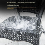 Rattan Chair Three Piece Set Balcony Small Table And Chair Courtyard Leisure Combination Simple Modern [2 + 1] With 60 Glass Round Tables