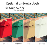 Outdoor Sunshade Umbrella Windproof Umbrella Large Stall Umbrella Terrace Garden Balcony Umbrella Red Upgrade Square [130kg Water Tank Pulley] 2.5 * 2.5m