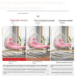 Hanging Chair Household Balcony Basket Rattan Chair Indoor Room Dormitory Swing Rocking Outdoor Double Lazy Hammock European Bird's Nest Drop Chair