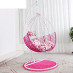 Hanging Basket Rattan Chair Net Red Chair Bird's Nest Living Room Balcony Swing Single Nordic Fashion Rocking Double Coffee Table Single White Armless + 7 Gifts