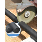 Outdoor Tables And Chairs Courtyard Balcony Garden Milk Tea Shop Rock Board Leisure Combination 6 + 1 [equipped With 16ocm Black Gold Pattern Rock Board Round Corner Long Table]