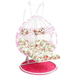 Double Cradle Rattan Chair Lazy Rocking Indoor Household Hanging Orchid Outdoor Balcony Swing A87 Single White Armless (thin Rattan)