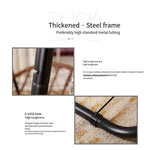 Hanging Basket Rattan Chair Single Child Swing Indoor And Outdoor Household Rocking Balcony Orchid Bird's Nest Rocking Chair Tesiyou Reinforced White (with Cushion + Carpet)