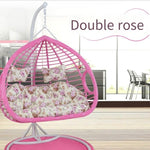 Hanging Chair Hanging Basket Coarse Rattan Chair Household Double Chair Cradle Outdoor Balcony Swing Hanging Chair Indoor Coarse Rattan Single Lazy Cradle Chair Luxury Coarse Rattan With Armrest Brown Pole+