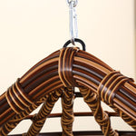 Hanging Basket Chair Coarse Rattan Swing Balcony Indoor Hammock Outdoor Cradle Courtyard Swing Rattan Coarse Rattan Single Person Black + Armrest