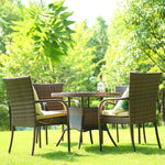 Outdoor Tables And Chairs Balcony Courtyard Milk Tea Shop Coffee Iron Art Furniture Umbrella Outdoor Garden Leisure Combination Rattan Chair 35 Piece Set