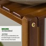 Simple European Style Creative Living Room Wooden Flower Rack Indoor Flower Rack Multi-layer Solid Wood Balcony Multi Meat Flower Pot Rack Porch Can Store Storage Rack Bonsai Rack 4 Floors