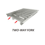 Galvanized Metal  Pallet Supermarket  Steel Moisture Proof  Pallet Static Load 8820lbs Dynamic Load 2205lbs 2-Way Entry