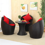 Balcony Table And Chair Rattan Chair Courtyard Chair Bird's Nest Indoor Leisure Chair Tea Table Combination One Table And Two Chairs White