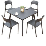 Garden Outdoor Terrace Tables And Chairs Leisure Balcony Tables And Chairs Combination 4 + 1 [Equipped With 90 CM + Aluminum Alloy Square Table]