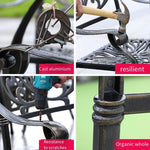 Outdoor Table And Chair Balcony Table And Chair Combination Leisure Iron Casting Aluminum Table And Chair Set Garden Courtyard One Table And Four Chairs