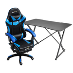 ECVV Gaming Chair and Gaming Table Set Ergonomic Chair Desk Combination Home Office Study Workstation Use for E-sports Player Gaming Anchor