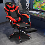 ECVV Gaming Chair and Gaming Table Set Ergonomic Chair Desk Combination Home Office Study Workstation Use for E-sports Player Gaming Anchor