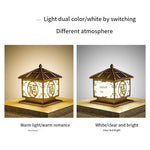 Solar Lamp Column Head Lamp Outdoor Fence Gate Column Courtyard Wall Lamp Waterproof Outdoor European Garden Villa Courtyard Lamp