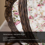 Double Basket Rattan Chair Household Hanging Chair Indoor Rocking Chair Lazy Chair Hanging Chair Net Red Balcony Rocking Chair Hammock Swing