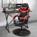 ECVV Gaming Chair Ergonomic Racing Style Recliner Chair Vibrating Massage Thickened PU Leather Latex Filling for E-sports Player Gaming Anchor