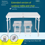 Outdoor Aluminum Alloy Folding Table And Chair Set Vehicle Driven Travel Camping Table Portable Combination Publicity Table Stall Table