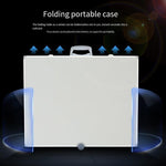 Outdoor Folding Tables Chairs Stools Portable Aluminum Alloy Barbecue Self Driving Travel Tables Umbrella Holes Tables And Chairs + 2.4m Blue Double Umbrella + Base