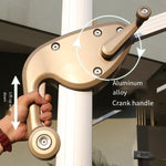 Outdoor Umbrella Balcony Leisure Rooftop Garden Umbrella Windproof Stall Aluminum Alloy Roman Umbrella Sunshade Square 3m Stone Seat