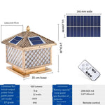 Wall Column Head Lamp Solar Energy Outdoor Courtyard Lamp Waterproof Outdoor Door Column Lamp Garden Villa Gate Household Lamp