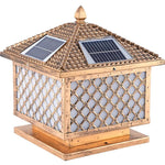 Wall Column Head Lamp Solar Energy Outdoor Courtyard Lamp Waterproof Outdoor Door Column Lamp Garden Villa Gate Household Lamp