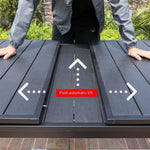 Outdoor Table And Chair Courtyard Balcony Table And Chair Combination Outdoor Table And Chair Outdoor Garden Plastic Wood Leisure Table And Chair