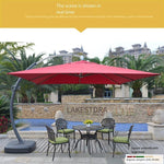 Outdoor Sunshade Columbus Big Bent Umbrella Villa Hotel Garden Big Sun 3.5 * 3.5 Rice Wine Red